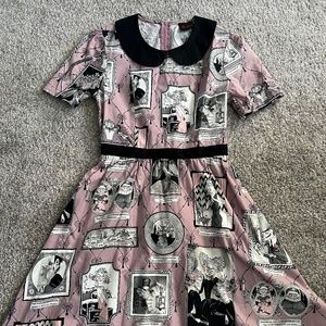 Cute Folter Vintage Print Dress Size Small